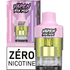 Achetez Huile Remplaçante E-Liquide Vapen RTA Pod 12000 Puffs 0% Nicotine Pêche Berry - 24ml