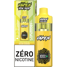 Vapoteuse E-Liquide Rechargeable Type-C Vapen RTA Pod - 12000 Puffs Sans Nicotine - Saveurs Mangue Passion Kiwi
