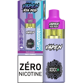 Vapoteuse E-Liquide Rechargeable Type-C Vapen RTA Pod 12000 Puffs Sans Nicotine Fruits Rouges - Qualité et Performance garanties