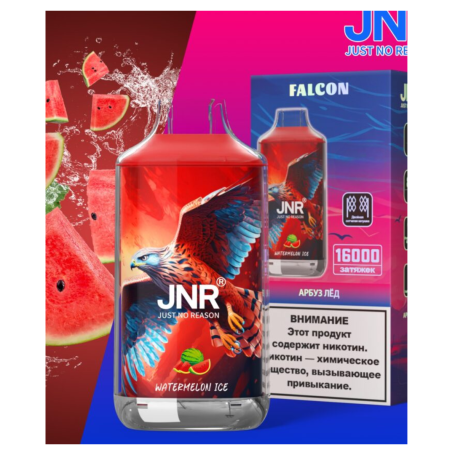 Vapoteuse Rechargeable Type-C - JNR Falcon - 16000 puffs 0% Nicotine - Pastèque Glacée