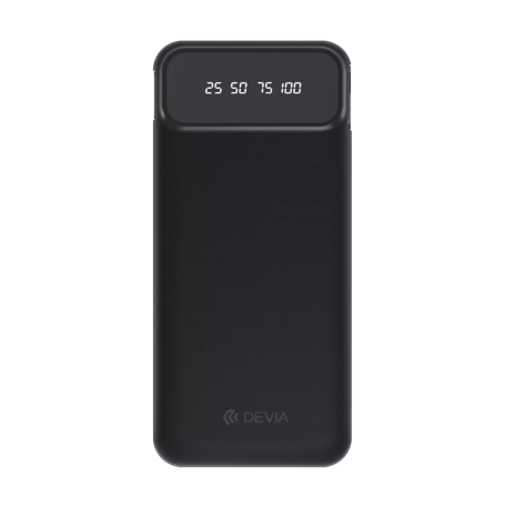 Power Bank with 4 Built-in Cables 10000 mAh - Devia Kintone Series - Black