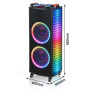 Enceinte Bluetooth Double Haut-parleur 12 pouces 2000W - Son Puissant et Haute Qualité
