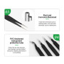 Pincette Droite Antistatique RELIFE RL-ESD-11 - Idéale pour Électronique - Noire et Durable