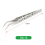 Curved Tweezers with Holes RELIFE SK-15 Precision Tool for Professionals