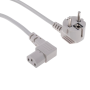 PC Monitor Power Cable European IEC C13 to CEE 7/7 Connector, 1m, 10A / 250V White