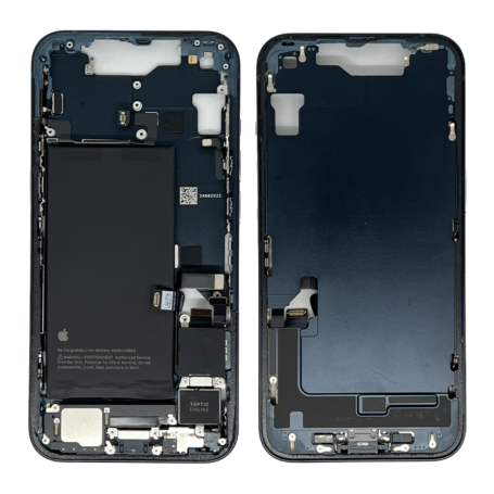 Châssis Arrière iPhone 14 Noir E-SIM sans Vitre Arrière avec Batterie Origine Démonté Grade A - Pièces de Rechange Premium