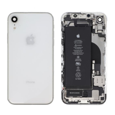Châssis Complet iPhone XR Blanc Avec Batterie et Connecteur de Charge - Grade AB - Pièce d'Origine Démonteée
