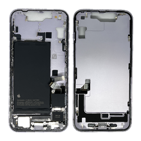 Châssis d'Origine pour iPhone 14 Plus Violet Sans Vitre Arrière avec Batterie E-SIM Grade A - Téléphone Remis à Neuf