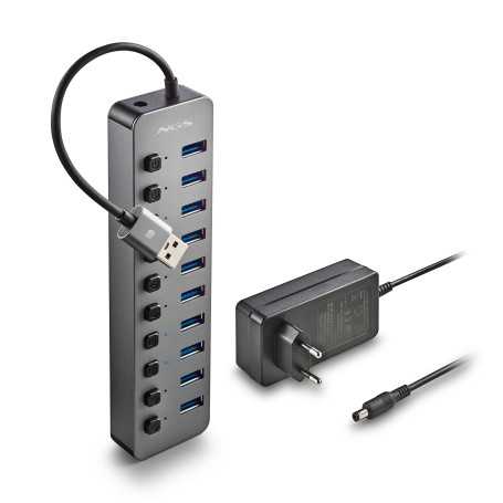 Hub 10 Ports USB 3.0 NGS IHUB 10 - Transfert Rapide et Connectivité Optimale