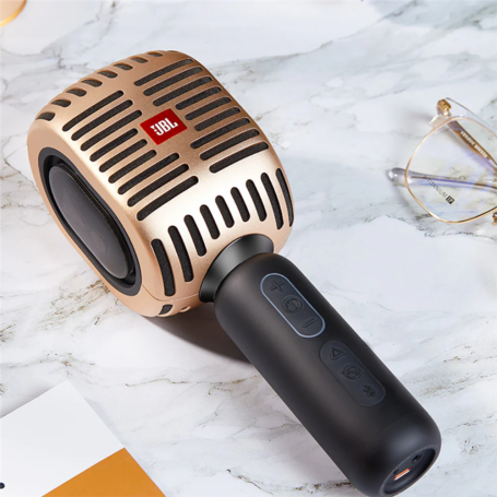Microphone Bluetooth pour Karaoké JBL KMC600 - JBLKMC600GLDCN - Or
