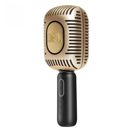 Microphone Bluetooth Karaoké JBL KMC650 Or - Sonorité Exceptionnelle pour Vos Soirées