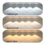 Lampe de Nuit à Détection de Mouvement Sans Fil pour Armoire - 60cm 6 LED - Argent Spatial