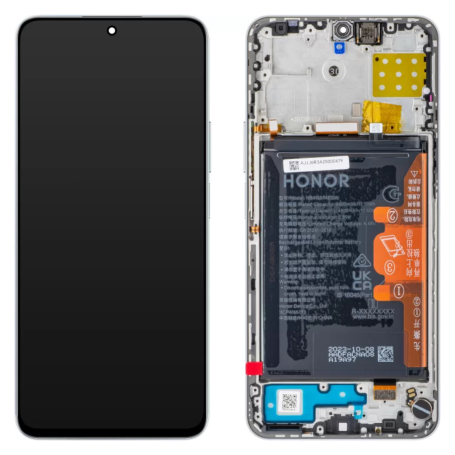 Huawei Honor 90 Lite/X8A Silver Screen + Chassis + Battery (Service Pack) - 0235AEUK