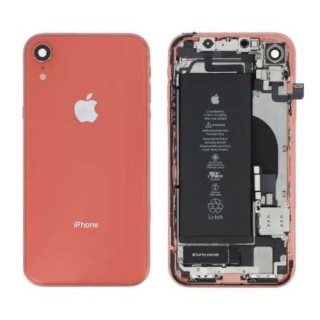 Châssis Complet iPhone XR Corail - Batterie & Chargeur Inclus - Qualité Grade AB - Pièces d'Origine