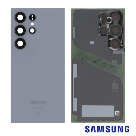 Vitre Arrière Samsung Galaxy S24 Ultra Titane Bleu - Pièce de Rechange Officielle