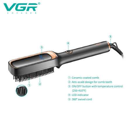VGR Foldable Hair Dryer 1200/1600W Dual Voltage Ionic V440 Red - Salon Performance at Home
