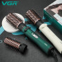 Brosse Chauffante VGR V498 Blanc 1000/1200W pour Coiffure Parfaite | Moteur DC Haute Performance