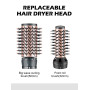 Brosse Chauffante VGR V498 Blanc 1000/1200W pour Coiffure Parfaite | Moteur DC Haute Performance