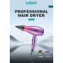 VGR Foldable Hair Dryer 1200/1600W Dual Voltage Ionic V440 Red - Salon Performance at Home