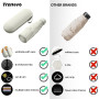 Mini Compact UV-Resistant Umbrella with Storage Case - Black