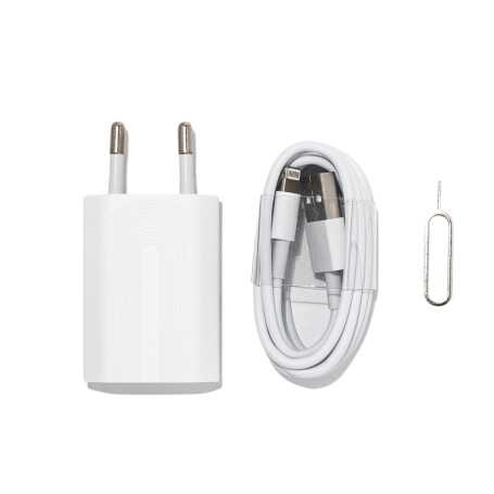 Kit Chargeur 5W Câble Lightning + Extracteur de carte SIM - Vrac (Mayline)