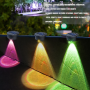 Solar Step and Wall Lamp - 1 LED - Black Shell - Warm Light - 3W - Includes Screws and Glue - 4 Pcs