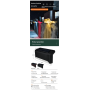 Solar Step and Wall Lamp - 1 LED - Black Shell - Warm Light - 3W - Includes Screws and Glue - 4 Pcs