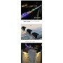 Solar Step and Wall Lamp - 1 LED - Black Shell - Warm Light - 3W - Includes Screws and Glue - 4 Pcs