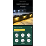 Solar Step and Wall Lamp - 1 LED - Black Shell - Warm Light - 3W - Includes Screws and Glue - 4 Pcs