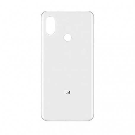 Vitre arrière Xiaomi Mi 8 Blanc + Adhesif (Without Logo)