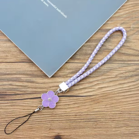 Lanière Charme Téléphone Portable Violet 25cm - Accessoire Élégant et Pratique