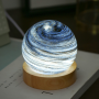 Solar Planet Night Light - Starry Sky Warm Glow 80mm USB 5V Ideal Gift