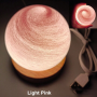 Lampe de Nuit Solaire Planète Rose - 80mm USB 5V - Éclairage Écologique et Élégant