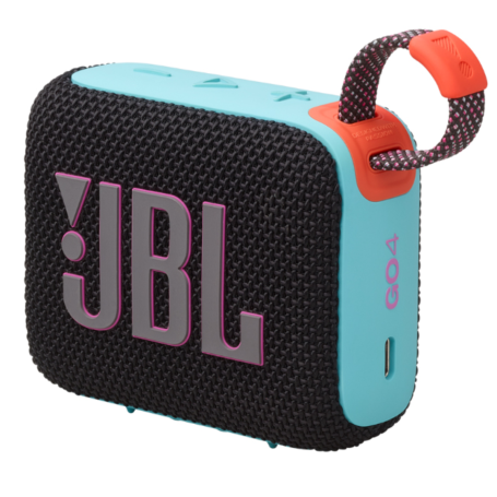 Enceinte Bluetooth portable JBL Go 4 Noir et Orange IP67 7H - JBLGO4BLKO