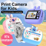 Appareil Photo d'Impression Instantanée pour Enfants - 24 Megapixels Photo 1080p Video - Lapin Bleu