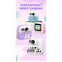 Instant Print Camera for Kids - 12 Megapixel Photo 1080p Video - Pink Unicorn
