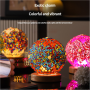 Morocco Night Lamp Pink Glass Mosaic USB 5V Dimmer - Elegant Lighting for Any Space