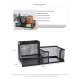 Desk Organizer Pen Holder - Metal - Silver 20.5x10.5x9.5cm