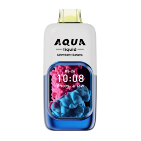 Vapoteuse Rechargeable Type-C 20000 Puffs - Strawberry Banana 20mg/ml Nicotine - Aqua Liquid