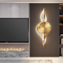 Horloge Murale LED Dorée - Type A - Design Moderne 45x120 cm - Idéale pour Sublimer votre Intérieur