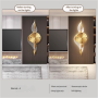 Horloge Murale LED Dorée - Type A - Design Moderne 45x120 cm - Idéale pour Sublimer votre Intérieur