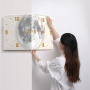 LED Wall Clock Moon-A 26x26x26 cm Gold | Stylish & Modern Timepiece for Home Decor
