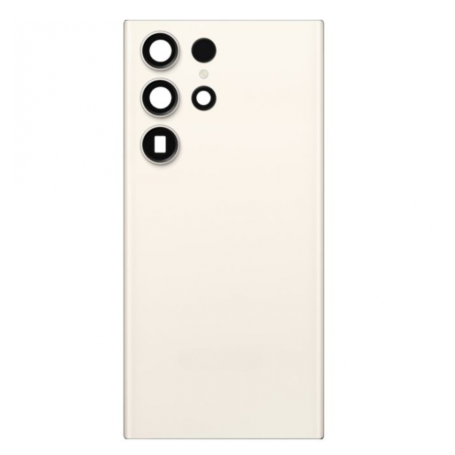 Rear Window Replacement for Samsung Galaxy S23 Ultra 5G Cream - Original Grade A Part