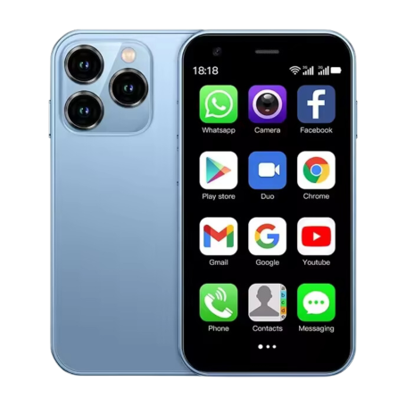 Mini Smartphone Android XS15 - 3G, 2 Go/16 Go, Écran 3.0" - Bleu - Neuf
