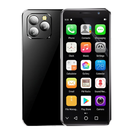 Mini Smartphone Android XL16 - 3G, Écran IPS HD, 2Go/16GoWiFi - Noir - Neuf