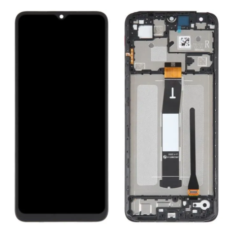 Ecran Xiaomi Redmi 12C Noir + Châssis (Service Pack) - 5600010C3T00