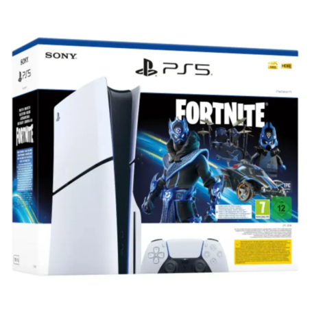 Sony PlayStation 5 Console - PS5 Standard Slim Edition White - 1TB SSD - Cobalt Star Fortnite Bundle