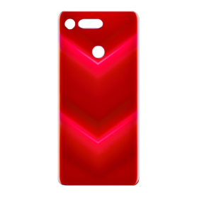 Vitre arrière HUAWEI Honor View 20 Rouge - Avec Logo + Adhesif