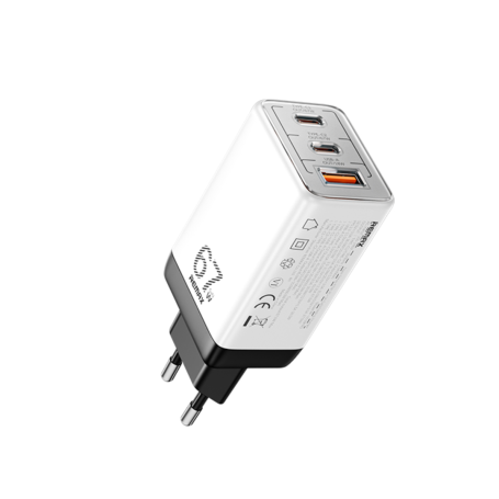REMAX Figen 67W GaN Travel Charger Type-C + USB RP-U159PRO - EU - White