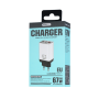 REMAX Figen 67W GaN Travel Charger Type-C + USB RP-U159PRO - EU - White